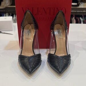 Valentino Black and Clear Women's Heels